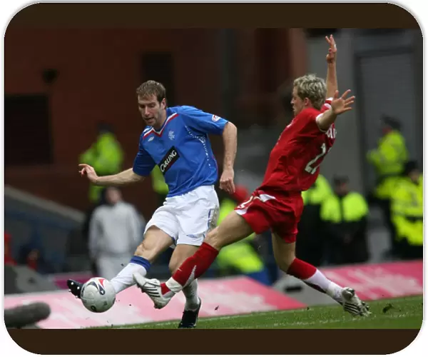 Rangers Kirk Broadfoot Celebrates Glory: 3-1 Win Over Aberdeen in Scottish Premier League at Ibrox Stadium