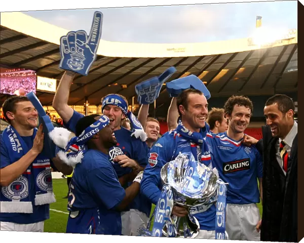 Rangers FC: Kris Boyd and Teammates Celebrate CIS Insurance Cup Victory over Dundee United at Hampden Park (2008)