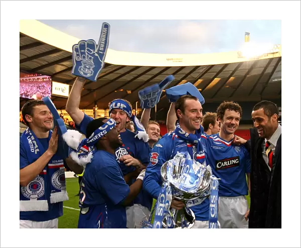 Rangers FC: Kris Boyd and Teammates Celebrate CIS Insurance Cup Victory over Dundee United at Hampden Park (2008)