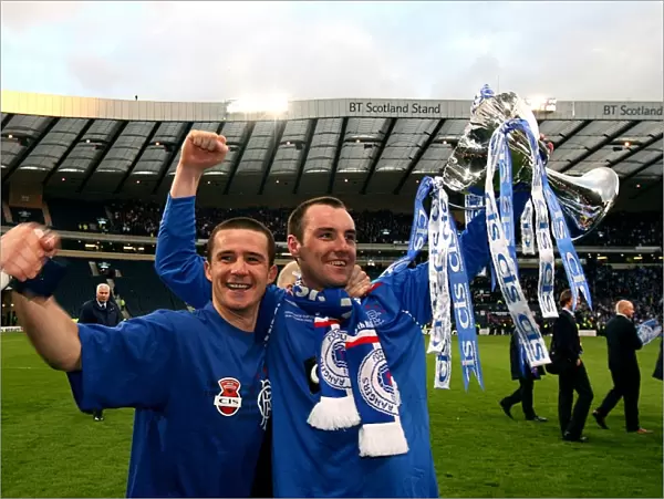 Rangers: Kris Boyd and Barry Ferguson Celebrate League Cup Victory (2008)