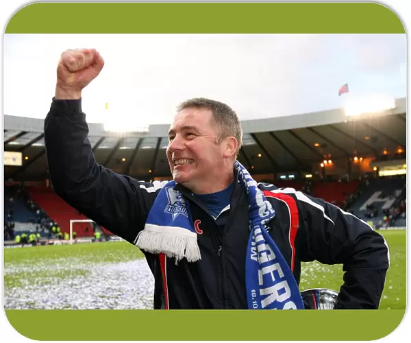 Rangers FC: Ally McCoist and Team Celebrate CIS Insurance Cup Victory over Dundee United at Hampden Park (2008)