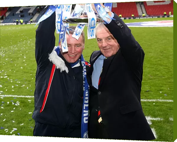 Rangers Football Club: McCoist and Smith Celebrate CIS League Cup Victory (2008)