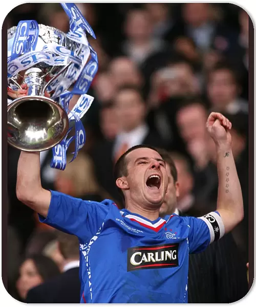 Rangers FC: Barry Fergusson Celebrates CIS League Cup Victory over Dundee United (2008)