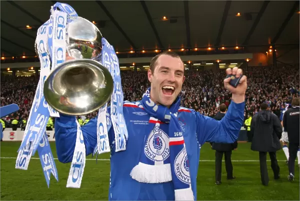 Rangers Kris Boyd: Triumphantly Lifting the CIS League Cup (2008) - Rangers Victory over Dundee United at Hampden Park