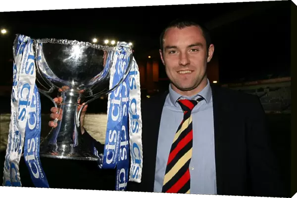 Rangers Football Club: Kris Boyd and Team Celebrate 2008 CIS Cup Final Victory at Ibrox - Rangers vs Dundee United