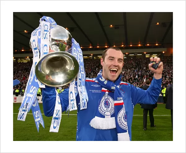 Rangers Football Club: Kris Boyd Celebrates CIS Insurance Cup Victory over Dundee United (2008 League Cup Win)
