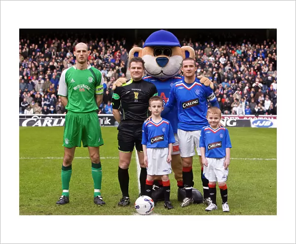 Rangers Football Club: Ibrox Mascot's Triumphant Reaction to 2-1 Clydesdale Bank Premier League Victory over Hibernian