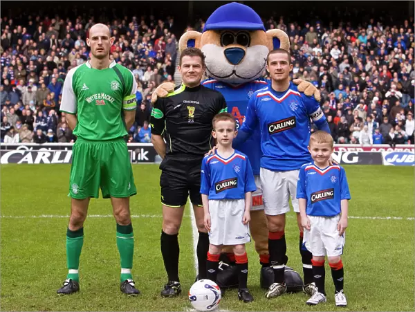 Rangers Football Club: Ibrox Mascot's Triumphant Reaction to 2-1 Clydesdale Bank Premier League Victory over Hibernian