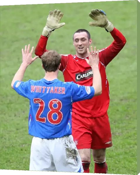 Rangers Glory: McGregor, Whittaker, and Team Celebrate Historic 1-0 Victory Over Celtic at Ibrox (Clydesdale Bank Premier League)