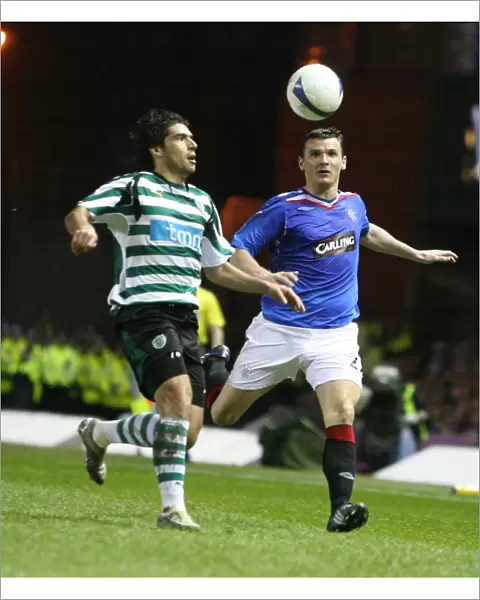 Determined Lee McCulloch Stands Firm in 0-0 Rangers vs Sporting Clube de Portugal Quarter-Final 1st Leg at Ibrox