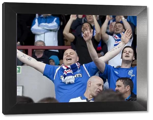 Triumphant Rangers FC Fans: Celebrating a 2-1 Victory over Brechin City in Ramsdens Cup First Round