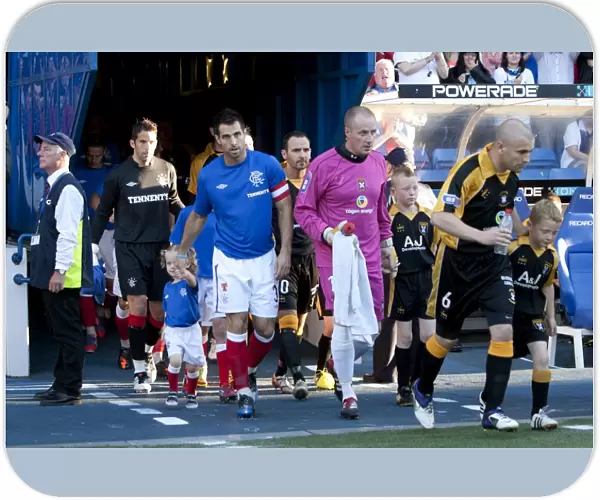Rangers FC: Carlos Bocanegra and Mascots Celebrate Scottish League Cup Victory at Ibrox Stadium (4-0)