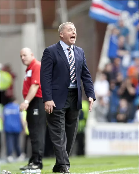 Rangers Ally McCoist and Team Celebrate Fifth Goal Against East Stirlingshire in Thrilling Third Division Victory at Ibrox Stadium