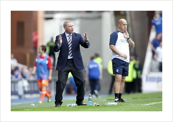 Rangers Ally McCoist and Team Celebrate Five-Goal Blitz Against East Stirlingshire at Ibrox Stadium