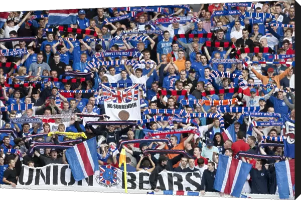 Rangers Triumph: Euphoric Celebration of Fans - The Blue Order's 5-1 Victory Over East Stirlingshire at Ibrox Stadium