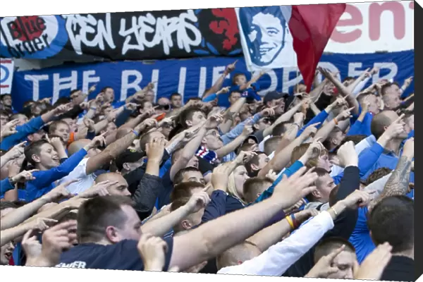 Rangers Football Club: Blue Order Fans Euphoric Celebration at Ibrox Stadium after 5-1 Triumph over Elgin City