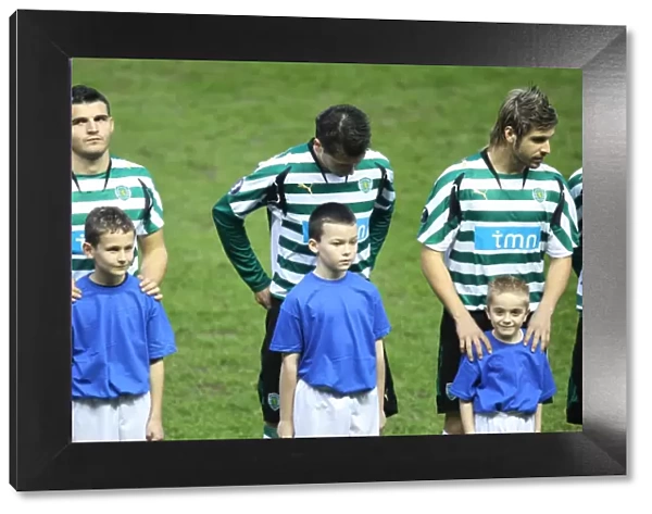 Thrilling 0-0 Quarter-Final: Rangers vs. Sporting Clube de Portugal - Mascot Showdown at Ibrox Stadium