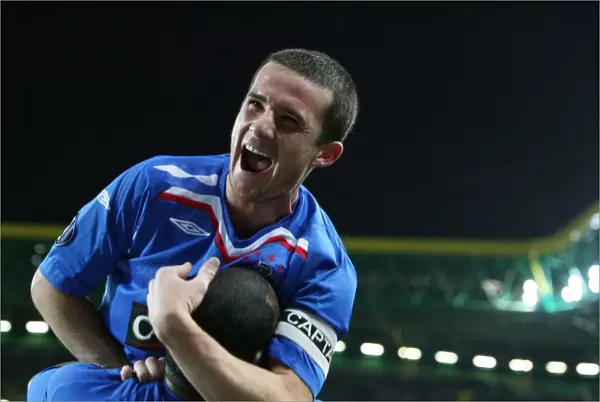 Barry Ferguson and Jean-Claude Darcheville: Rangers Unstoppable Duo Celebrates 2-0 Lead Over Sporting Lisbon