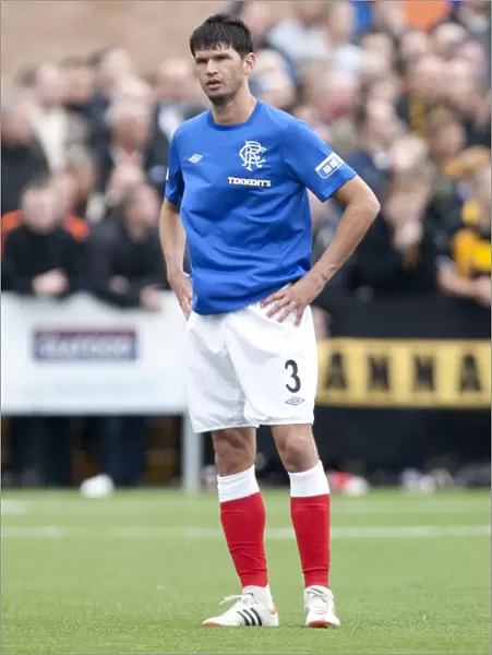 Rangers Defender Emilson Cribari Stands Firm in Scoreless Battle Against Annan Athletic in Scottish Third Division (Galabank Stadium)