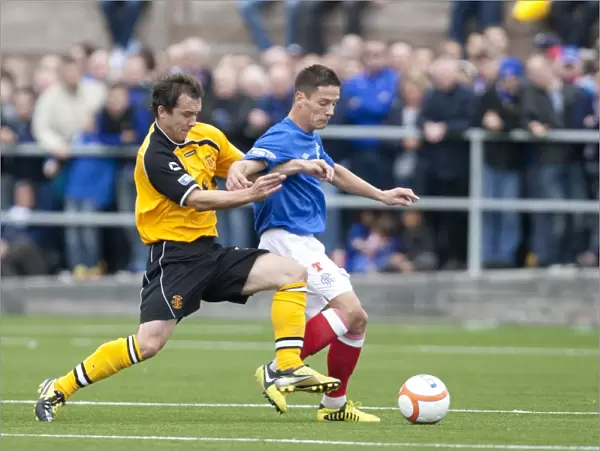 Rangers vs. Annan Athletic at Galabank Stadium: A Scoreless Battle in the Scottish Third Division - Ian Black in Action