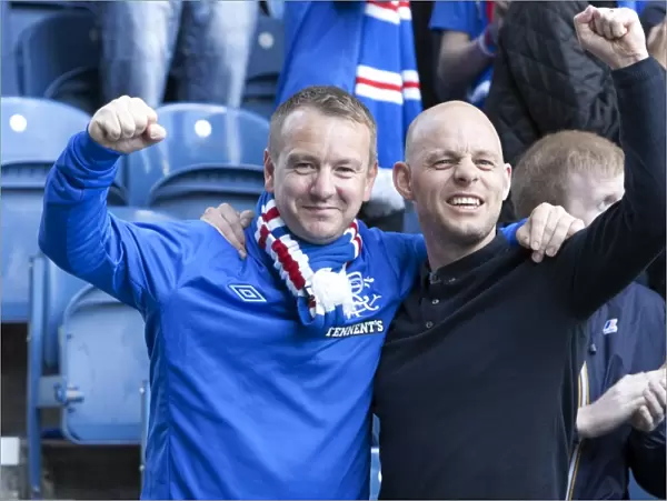 Rangers Glory: Ecstatic Fans Celebrate 4-1 Victory Over Montrose at Ibrox Stadium
