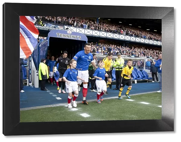 Rangers Triumphant Start: Lee McCulloch and Mascots Kick Off 4-1 Victory Over Montrose at Ibrox Stadium