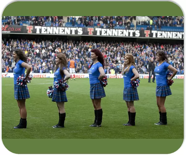Rangers Lead 2-0 Against Queens Park: Excitement at Ibrox Stadium with Cheerleaders