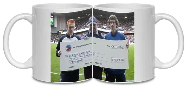 Rangers Football Club: £25, 000 Rising Stars Cheque Presentation at Ibrox Stadium during Rangers 2-0 Lead in Scottish Third Division