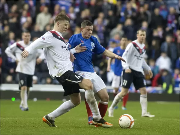 Fraser Aird Scores the Historic First Goal for Rangers in Scottish Third Division against Peterhead (2-0) at Ibrox Stadium