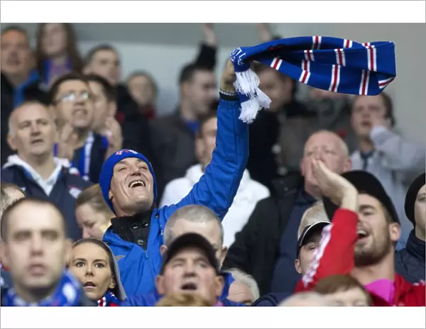 Ecstatic Rangers Fans Celebrate 2-0 Victory Over Peterhead at Ibrox Stadium