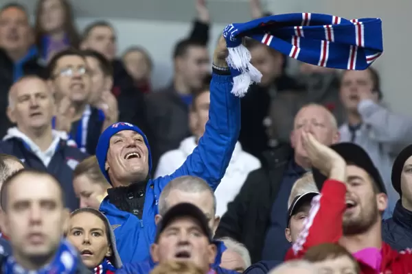 Ecstatic Rangers Fans Celebrate 2-0 Victory Over Peterhead at Ibrox Stadium