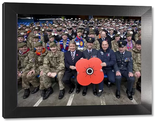 Rangers Football Club: Honoring Heroes - Sandy Jardine, Kenny McDowall, and 400 Military Personnel Unite at Ibrox Stadium (2-0 Peterhead)