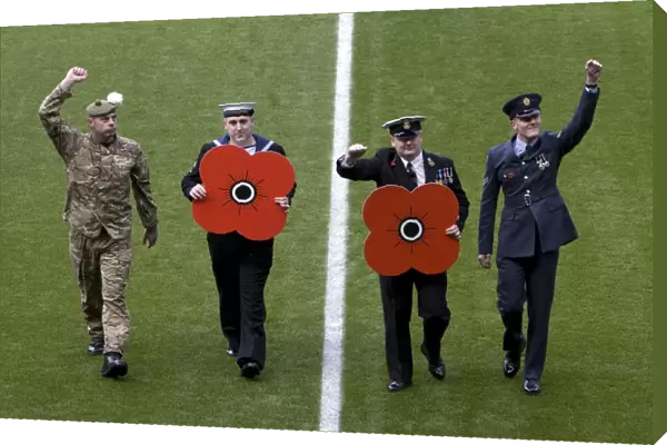 Remembrance Day Tribute: Soldiers Honor Guard at Ibrox Stadium - Rangers Football Club (2-0 Peterhead)