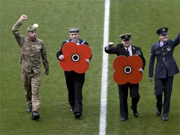 Remembrance Day Tribute: Soldiers Honor Guard at Ibrox Stadium - Rangers Football Club (2-0 Peterhead)