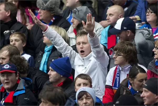Ecstatic Rangers Fans Celebrate Rangers 2-0 Peterhead Victory at Ibrox