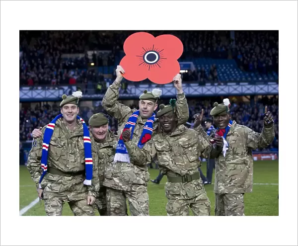 400 Military Personnel Honor Remembrance Day during Rangers Football Club's Third Division Match vs. Peterhead (2-0)