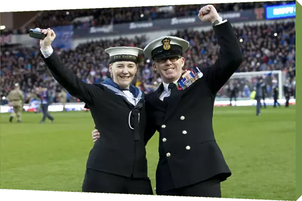 400 Military Personnel Honor Rangers Football Club during Remembrance Day Salute (Rangers 2-0 Peterhead)