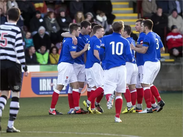 Rangers Six-Goal Rampage: Lee Wallace and Teammates Celebrate Dominant Win over East Stirlingshire
