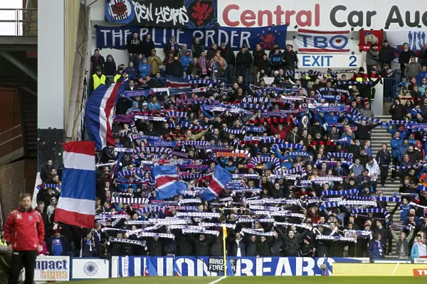 Triumphant Rangers: Euphoric Moment as Fans Celebrate 3-0 Victory Over Elgin City at Ibrox Stadium