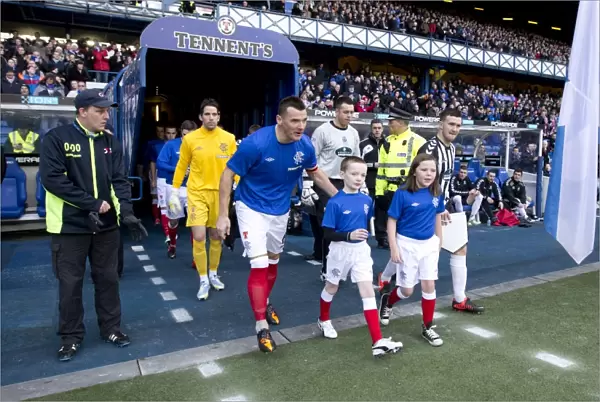 Rangers Football Club: Lee McCulloch and Mascots Kick-Off 3-0 Scottish Cup Victory over Elgin City at Ibrox Stadium