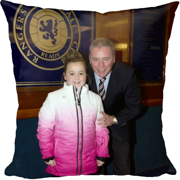 Rangers Ally McCoist and Young Fan Celebrate Euphoric 3-0 Victory Over Elgin City at Ibrox Stadium