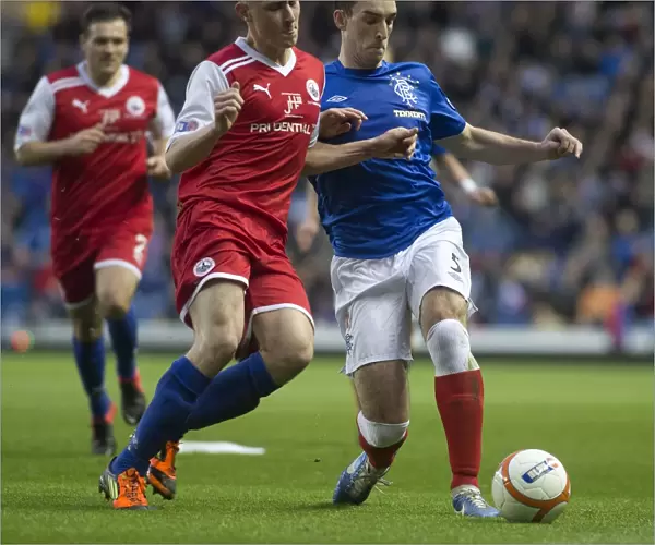 Rangers Lee Wallace in Action: Securing a 2-0 Victory over Stirling Albion at Ibrox Stadium