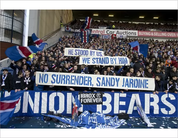 Rangers Fans Rally Behind Sandy Jardine: A Unifying 2-0 Victory Over Stirling Albion at Ibrox Stadium