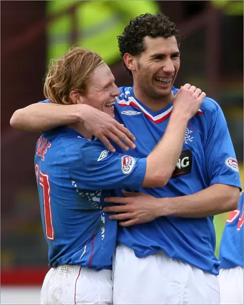 Rangers Football Club: Chris Burke's Double Delight - Celebrating Goal Number Two in the Scottish Cup Quarter-Final vs. Partick Thistle (2-0)