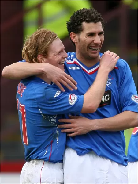 Rangers Football Club: Chris Burke's Double Delight - Celebrating Goal Number Two in the Scottish Cup Quarter-Final vs. Partick Thistle (2-0)