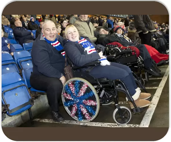 Triumphant Rangers: Euphoric Fans Celebrate 3-0 Victory Over Annan Athletic at Ibrox Stadium