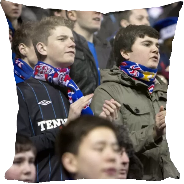 Triumphant Rangers Fans Celebrate 3-0 Victory Over Annan Athletic at Ibrox Stadium