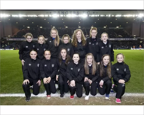 Rangers Ladies and Girls Celebrate Half Time Victory: Rangers 3-0 Annan Athletic, Irn-Bru Scottish Third Division, Ibrox Stadium