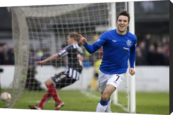 Rangers Andy Little Rejoices in His First Goal: Elgin City 2-6 Rangers, Irn Bru Scottish Third Division