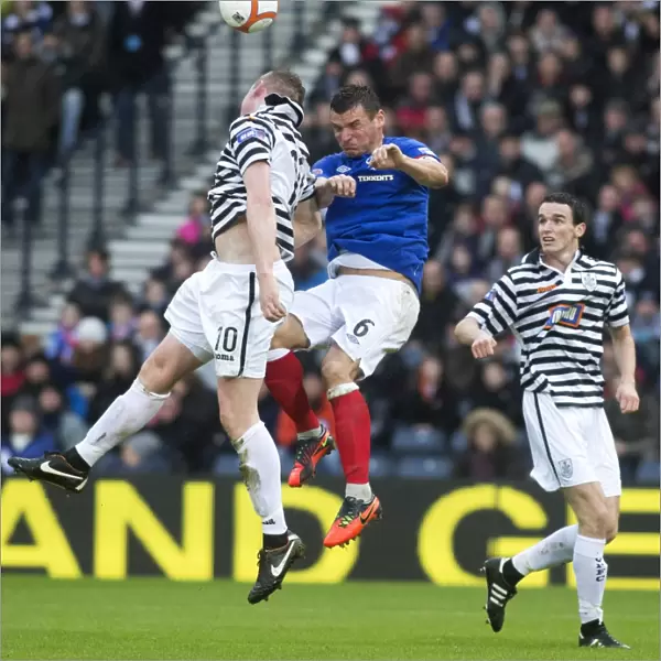 Rangers Lee McCulloch Scores the Winning Goal Against Queens Park in Scottish Third Division at Hampden Park (10-1-2002)